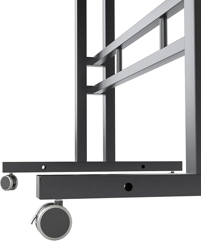 Mobile Stand Up Desk, 24 inch Laptop Computer Desk Adjustable Standing Home Office Desks with Roller, Student Desk School Desk Simple Stand Up Desk Small Desks for Small Spaces for Standing or Sitting - LeafyLoom