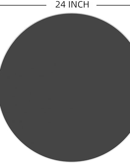 24 Inch Round Tempered Glass Table Top, Black - LeafyLoom