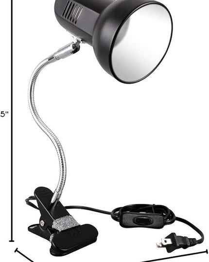 Clamp Desk Lamps 360 ° Flexible Clip on Light,Portable Book Reading Light,Clip on Desk/Table/Bed/Piano/headboard Light Home/Bedroom Lighting - LeafyLoom