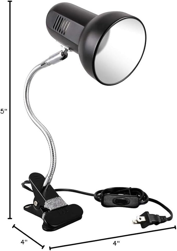 Clamp Desk Lamps 360 ° Flexible Clip on Light,Portable Book Reading Light,Clip on Desk/Table/Bed/Piano/headboard Light Home/Bedroom Lighting - LeafyLoom