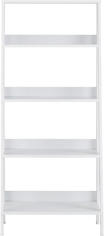 Walker Edison Sophia Modern 4 Shelf Ladder Bookcase , 55 Inch, White - LeafyLoom
