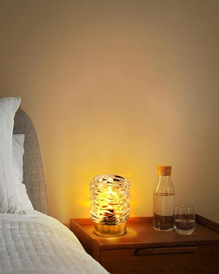 Battery Operated Lamp with Timer,Glass Cordless Lamps with LED Bulb,Decorative Lights for Living Room Bedroom Tabletop Entryway Centerpiece Gift (White) - LeafyLoom