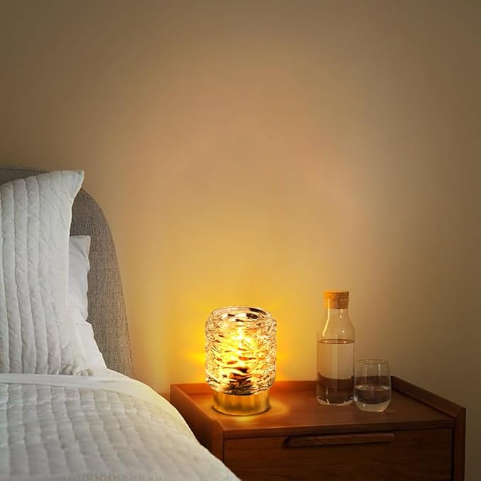 Battery Operated Lamp with Timer,Glass Cordless Lamps with LED Bulb,Decorative Lights for Living Room Bedroom Tabletop Entryway Centerpiece Gift (White) - LeafyLoom