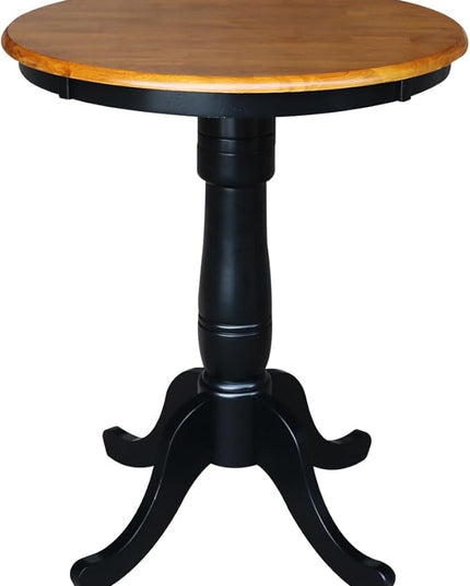 International Concepts Table, Counter Height, Black/Cherry - LeafyLoom