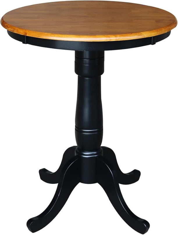International Concepts Table, Counter Height, Black/Cherry - LeafyLoom