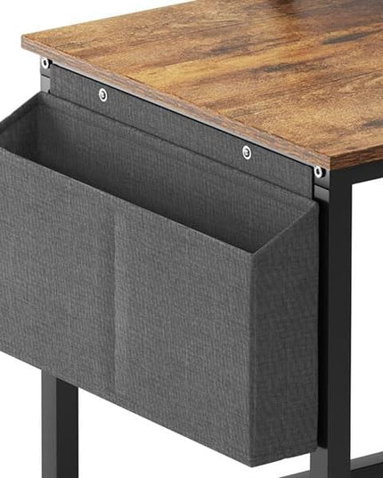 Need L Shaped Computer Desk 59 Inch Gaming Desk with Large Monitor Stand L Desk Corner Desk with Storage Bag for Home Office Writing Rustic Brown - LeafyLoom
