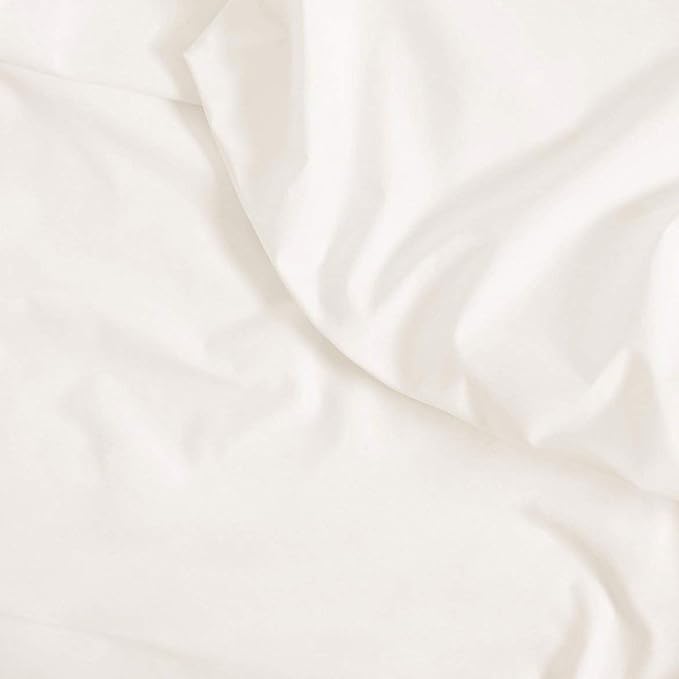 Brooklinen Luxury Sateen 4 Piece Sheet Set - 100% Cotton, Twin XL Size in Cream - 1 Fitted Sheet, 1 Flat Sheet, 2 Pillowcases | Best Luxury Sheets - LeafyLoom