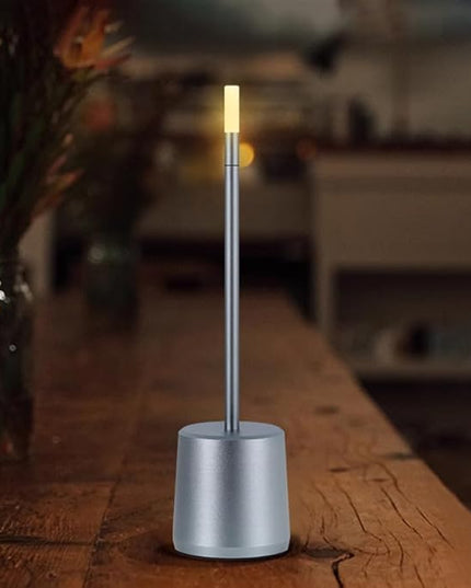Portable LED Metal Table Lamp - 3 Level Brightness Touch Control Desk Lamps for Bedroom Nightstand,Rechargeable Battery - Ideal Bedside Lamp for Bedroom Nightstand - LeafyLoom