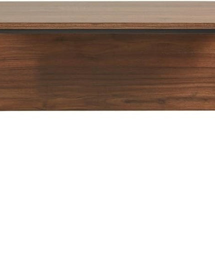510 DESIGN Carlyle Home Office Computer Desk for Small Spaces - Industrial Wooden Top Writing Table with Sturdy Metal Legs, Living Room Furniture, Easy Assembly, 38" W x 22" D x 30" H, Dark Coffee - LeafyLoom