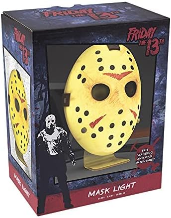 Paladone Friday The 13th Jason Voorhees Mask Light - Collectible Horror Movie Lamp Decor - Officially Licensed Merchandise and Memorabilia - LeafyLoom