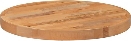 Flash Furniture Mayfair 24" Round Butcher Block Style Table Top, Natural - LeafyLoom
