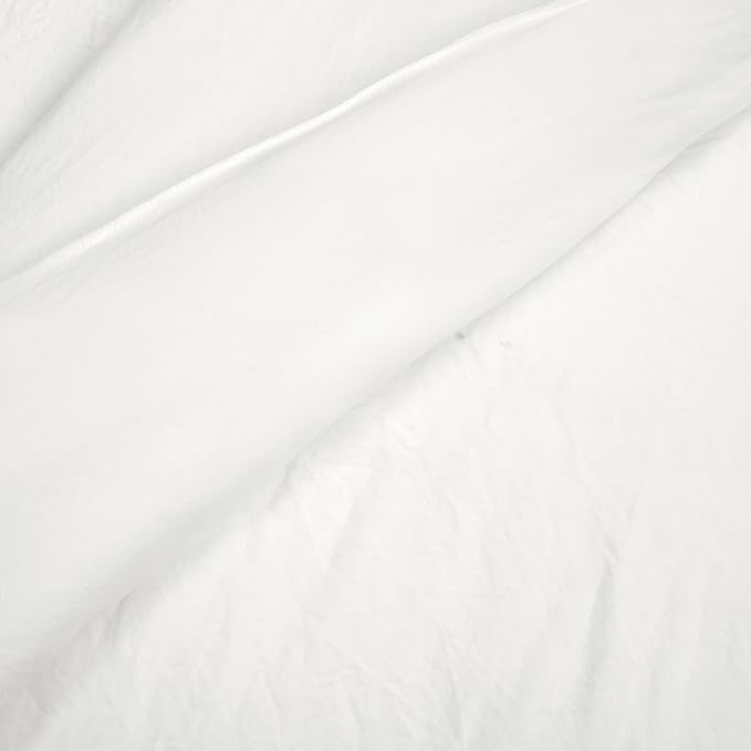 Lush Decor Reyna Ruffle Comforter Set - 2 Piece Cozy Ruffled Bedding Set - Timeless Elegance and Comfort for Dorm Room - Twin XL, Pure White - LeafyLoom