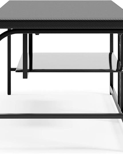 Signature Design by Ashley Lynxtyn TV Stand with Convenient Cord Management Fits TVs up to 48", Black - LeafyLoom
