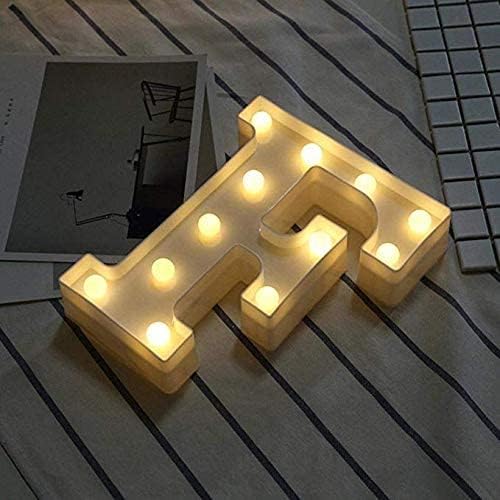 LED Marquee Letter Lights Sign F 26 Alphabet Light Up Letters Sign for Night Light Wedding Birthday Party Battery Powered Christma - LeafyLoom