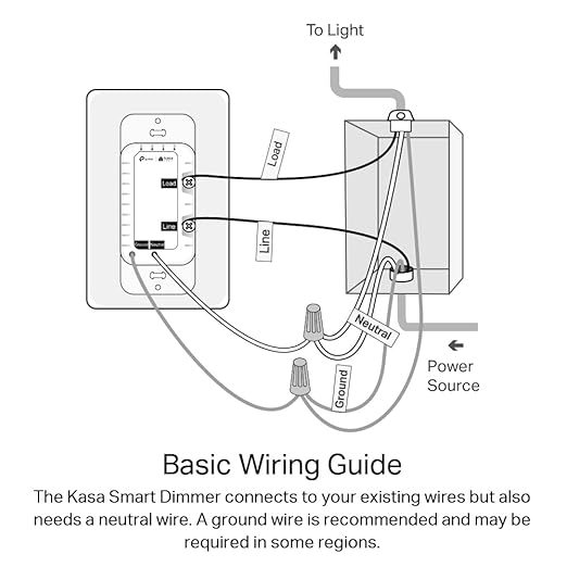 Kasa Matter Smart Dimmer Switch: Voice Control w/Siri, Alexa & Google Assistant | UL Certified | Timer & Schedule | Easy Guided Install | Neutral Wire Required | Single Pole | 2.4GHz Wi-Fi | KS225 KasaSmartbyTP-Link