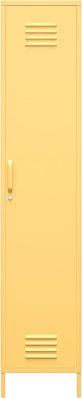 Novogratz Cache Single Metal Locker Storage, Yellow Cabinet - LeafyLoom