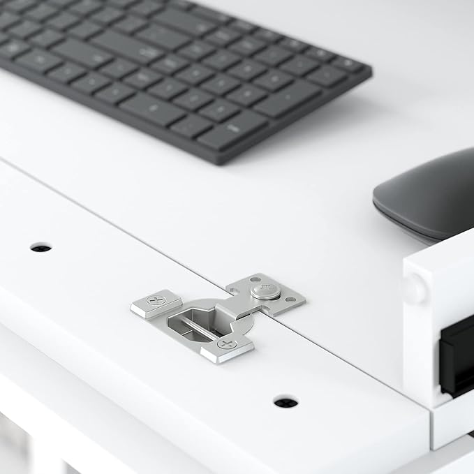Bush Furniture Computer Desk, Pure White - LeafyLoom