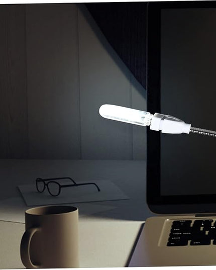 ARTIBETTER 3pcs U Disk Night Light Led Night Light Gooseneck Desk Lamps Indoor Light Bulbs for Her Portable Light Bulb Nightlight Computer Light Field Camping Lights PVC Student - LeafyLoom
