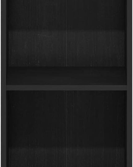 Furinno Luder Shelf Bookcase with 1 Door Storage Cabinet, Blackwood - LeafyLoom