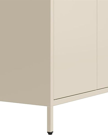 Mr. Kate Annie Tall Metal 2 Door Cabinet, Parchment - LeafyLoom