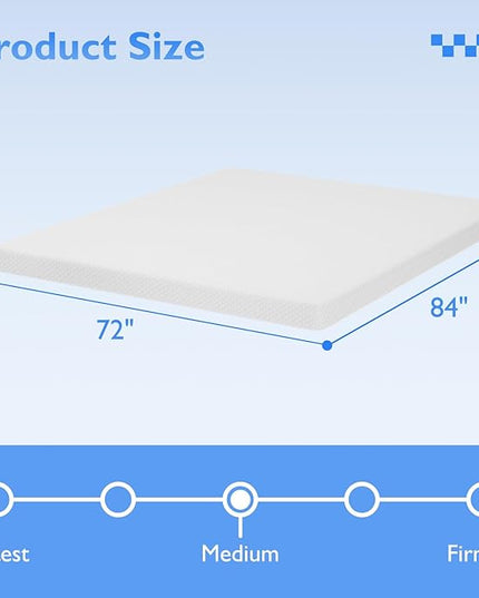 FDW 5 Inch Gel Memory Foam Mattress Medium-Firm Mattress for Pressure Relief & Cooler Sleep Mattress for Kid Adults CertiPUR-US Certified Mattress in a Box,California King - LeafyLoom