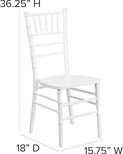 Flash Furniture Hercules Series Chiavari Chair for Formal Events and Banquets, Commercial/Residential All-Occasion Event Chair, White - LeafyLoom