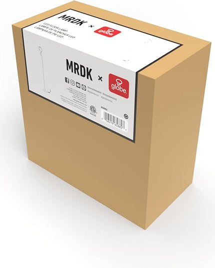 Globe Electric MRDK by Globe Series.01.FL 58" LED Floor Lamp, 9 Watts, 400 Lumens, 3000 Kelvin Warm White, Adjustable Shade, On/Off Rocker Switch on Shade, Matte Black - LeafyLoom