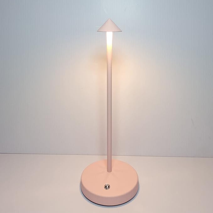Cordless Table Lamps,Rechargeable Led Touch Bar Lamp,Portable Battery Desk Lamp,Brightness Dimmable Small Table Lamps,Minimalist Design,for Living Room/Restaurant/Couple Dinner/(Pink) - LeafyLoom