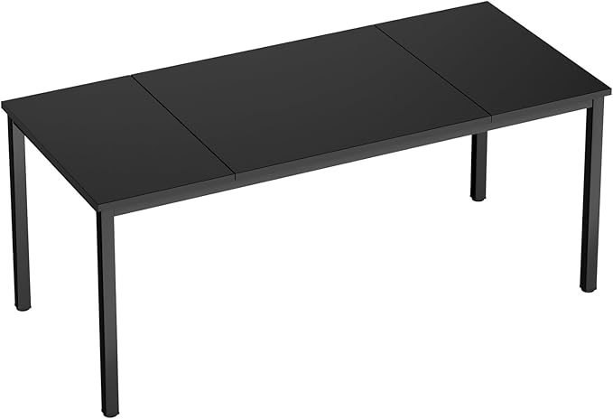 sogesfurniture 71 inches Office Desk Computer Desk Gaming Desk Computer Table Sturdy Writing Workstation for Home Office, Black - LeafyLoom
