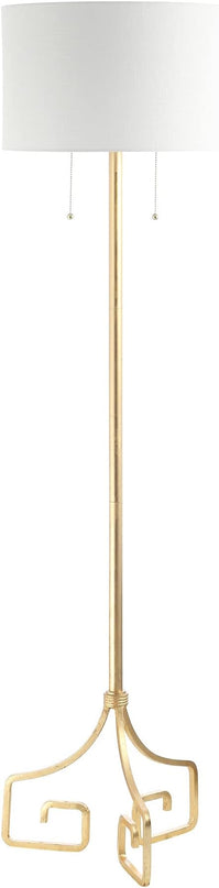 JONATHAN Y JYL3076A Newman 61.5" Metal LED Floor Lamp, Glam, Transitional, Traditional, Modern, Office, Living Room, Family Room, Dining Room, Kitchen, Bedroom, Hallway, Foyer, Gold - LeafyLoom