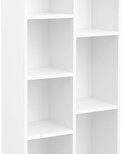 VASAGLE Bookcase, Bookshelf with 7 Compartments, Freestanding Shelves and Cube Organizer, for Display in Living Room, Bedroom, and Home Office, White ULBC27WT - LeafyLoom