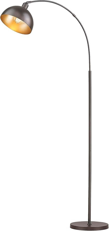 Arch Floor Lamp with Remote Control, Farmhouse Industrial Standing Lamp, 70” Dimmable Tall Lamp with 360° Adjustable Hanging Metal Shade, Over Couch Lamps with 9W LED Bulb (Oil Rubbed Bronze) - LeafyLoom