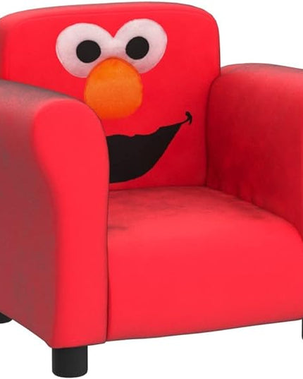 Sesame Street Elmo Upholstered Chair by Delta Children, Red - LeafyLoom