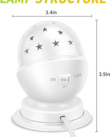 Star Night Light for Kids Star Night Light for Kids Bedroom Girls Night Light Starry Night Light Projector Plug in Night Light for Kids with Timer (1 Pack, 3000K) (3000K Warm White, white) - LeafyLoom