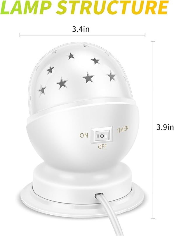 Star Night Light for Kids Star Night Light for Kids Bedroom Girls Night Light Starry Night Light Projector Plug in Night Light for Kids with Timer (1 Pack, 3000K) (3000K Warm White, white) - LeafyLoom