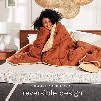 ViscoSoft Microfiber All Seasons Down Alternative Comforter - Cooling Breathable Premium Soft Reversible Microfiber Duvet Blanket, Black/Gray, Twin/Twin XL - LeafyLoom