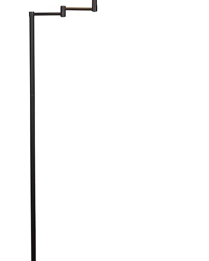 Catalina Lighting 24288-000 Traditional Swing Arm Floor Lamp for Office, Living Room, Dorm or Bedroom, Smart Home Compatible, Bulb Not Included, 60", Black - LeafyLoom