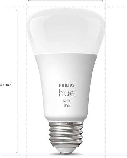 Philips Hue Smart 75W A19 LED Bulb - Soft Warm White Light - 1 Pack - 1100LM - E26 - Indoor - Control with Hue App - Works with Alexa, Google Assistant and Apple Homekit PhilipsHue