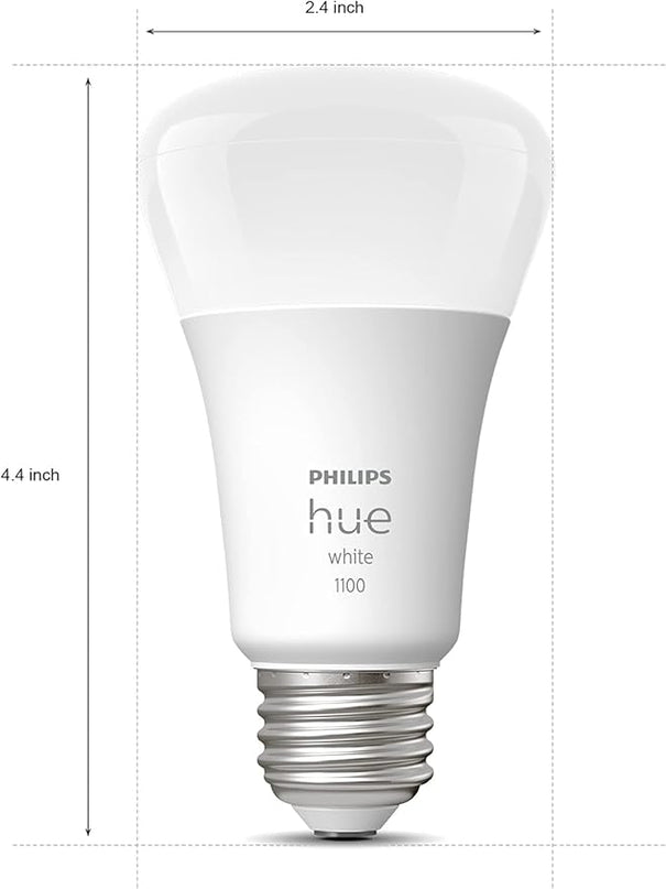 Philips Hue Smart 75W A19 LED Bulb - Soft Warm White Light - 1 Pack - 1100LM - E26 - Indoor - Control with Hue App - Works with Alexa, Google Assistant and Apple Homekit PhilipsHue