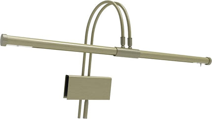 Cocoweb 22" Grand Piano Lamp, LED, Adjustable, Quality Lighting in Antique Brass, with Plug-in Adapter - GPLED22ABD - LeafyLoom