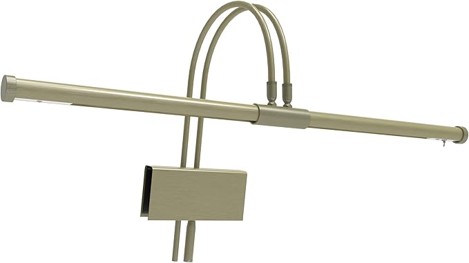 Cocoweb 22" Grand Piano Lamp, LED, Adjustable, Quality Lighting in Antique Brass, with Plug-in Adapter - GPLED22ABD - LeafyLoom