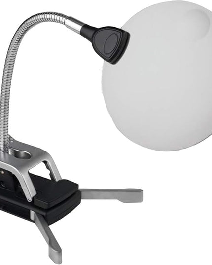 Daylight UN1161 Naturalight StarMag LED Flexilens with Base and Clip, Black/Silver - LeafyLoom