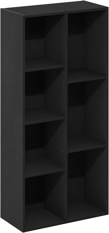 Furinno Luder 7-Cube Reversible Open Shelf, Blackwood - LeafyLoom