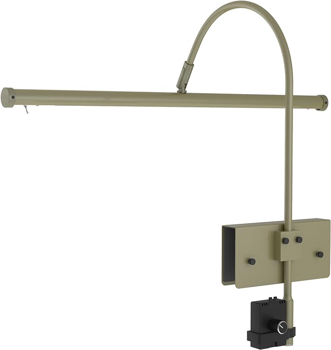 Cocoweb 19" LED Grand Piano Light in Antique Brass with Dimmer Clip - LeafyLoom