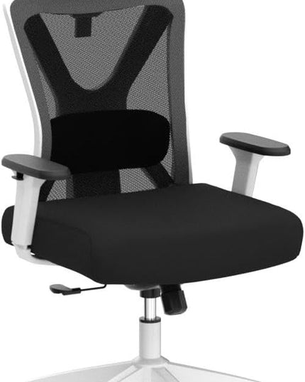 KERDOM Ergonomic Office Chair Desk Chair Comfortable Mesh Gaming Computer Swivel Rolling Chair, High Back Office Chair with Wheels, Headrest, 3D Armrest and Lumbar Support Home Office Desk Chair White - LeafyLoom