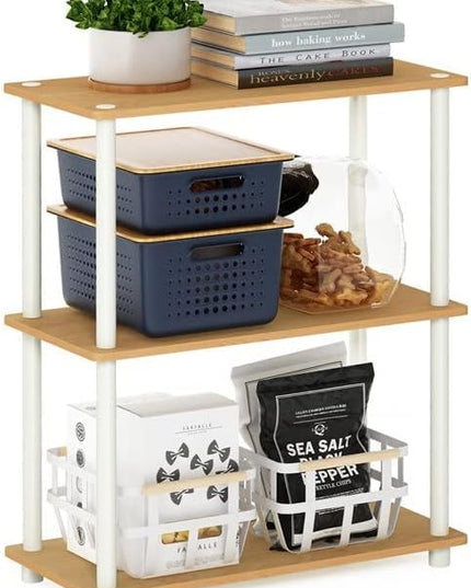 Furinno Turn-N-Tube Display Rack, 3-Tier Single, Beech - LeafyLoom