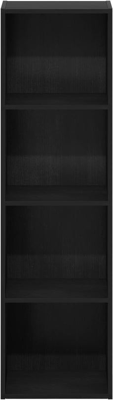 Furinno Luder Bookcase / Book / Storage, 4-Tier Cube, Blackwood - LeafyLoom