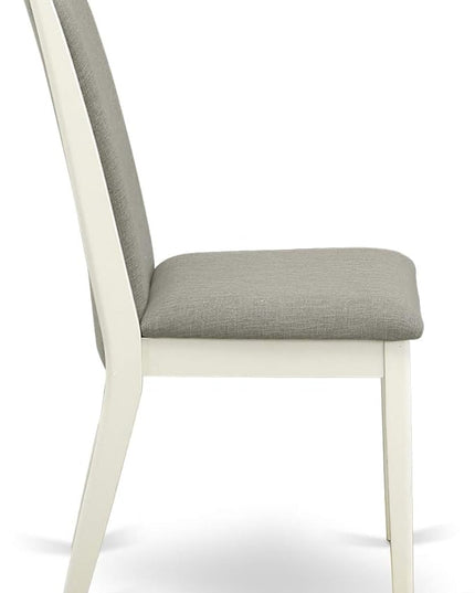 East West Furniture NDLA5-LWH-06 Norden 5 Piece Dinette Set for 4 Includes a Rectangle Room Table with Dropleaf and 4 Shitake Fabric Parsons Dining Chairs, 30x48 Inch, Linen White - LeafyLoom
