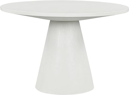 Retro Round Minimalist Elegant 4 Peoples, Rubber Wood, Exquisite Workmanship and Full Assembly Required, for Kitchen, Room, 1 Piece Dining Table Set, White 27 - LeafyLoom