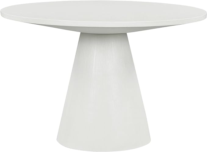 Retro Round Minimalist Elegant 4 Peoples, Rubber Wood, Exquisite Workmanship and Full Assembly Required, for Kitchen, Room, 1 Piece Dining Table Set, White 27 - LeafyLoom